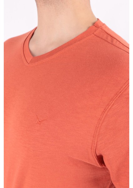 4601 Erkek V Flamlı T-Shirt indirimleri