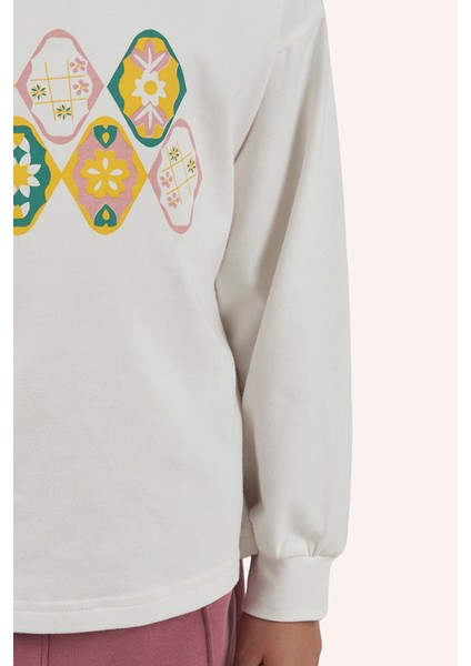 Kız Çocuk Baskılı Ekru Tişört fiyatları