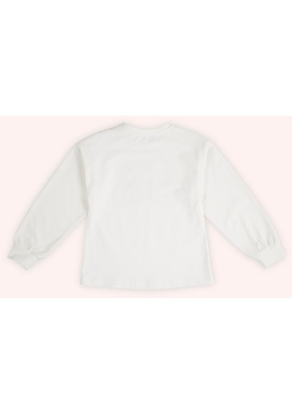 Kız Çocuk Baskılı Ekru Tişört fırsatları