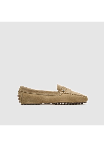 Kadın Loafer Ayakkabı [060038], Olive Süet, 36