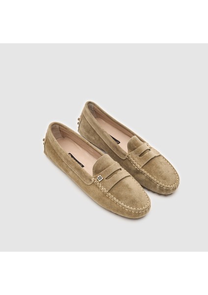 Kadın Loafer Ayakkabı [060038], Olive Süet, 36 fırsatları