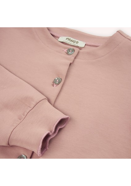 Kız Çocuk Düğmeli Gül Hırka fiyatları