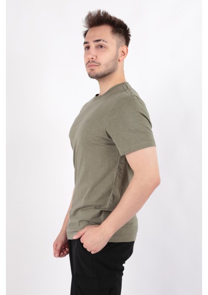 4602 Erkek Bisiklet Yaka Flamlı T-Shirt fiyatları