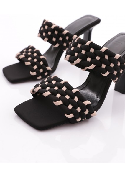 C5215 Kadin Çift Şeritli Topuklu Terlik fırsatları