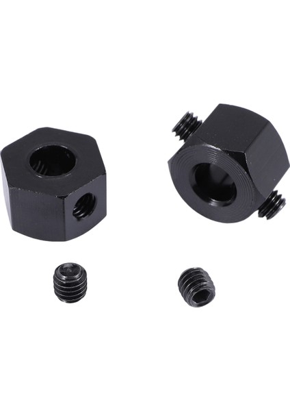 4 Adet 5mm Ila 12MM Metal Birleştirici Tekerlek Göbeği Altıgen Adaptör Wpl D12 C14 C24 B14 B16 Mn D90 D91 Rc Araba Yükseltme Parçaları, Siyah (Yurt Dışından)