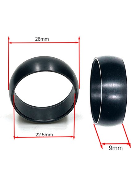 26.5mm Sert Sürüklenme Metal Jant Lastik Lastikleri Wltoys 284131 K969 K979 K989 Kyosho Mini-Z 1/28 Rc Araba Parçaları, Gümüş (Yurt Dışından)