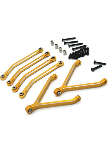 Fms FCX24 Metal Şasi Bağlantıları Çekme Çubukları Bağlantı Çubukları 1/24 Rc Paletli Araba Yükseltme Parçaları Aksesuarları, Sarı (Yurt Dışından)