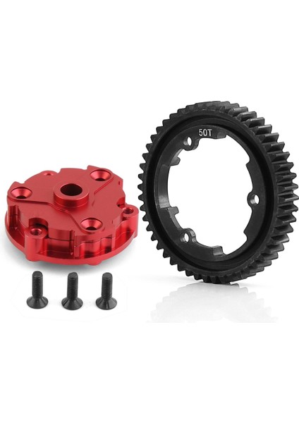 Traxxas 1/10 E-Revo 2.0 Vxl Maxx 1/5 X-Maxx 1/6 Xrt Rc Araba Yükseltme Parçaları Için Metal Şanzıman Cush Tahrik Muhafazası, Kırmızı (Yurt Dışından)