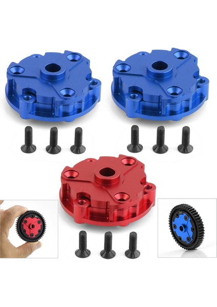 Traxxas 1/10 E-Revo 2.0 Vxl Maxx 1/5 X-Maxx 1/6 Xrt Rc Araba Yükseltme Parçaları Için Metal Şanzıman Cush Tahrik Muhafazası, Kırmızı (Yurt Dışından)