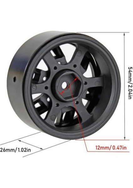 4 Adet Trx4 Eksenel SCX10 90046 D90 Tırmanma Arabayı Simüle Eder 1.9 Inç Ağırlıklı Metal Lastik Kilidi Tekerlek Göbeği, Kırmızı (Yurt Dışından)