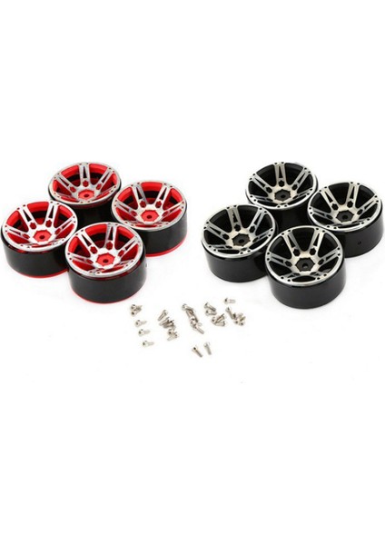 4 Adet Trx4 Eksenel SCX10 90046 D90 Tırmanma Arabayı Simüle Eder 1.9 Inç Ağırlıklı Metal Lastik Kilidi Tekerlek Göbeği, Kırmızı (Yurt Dışından)