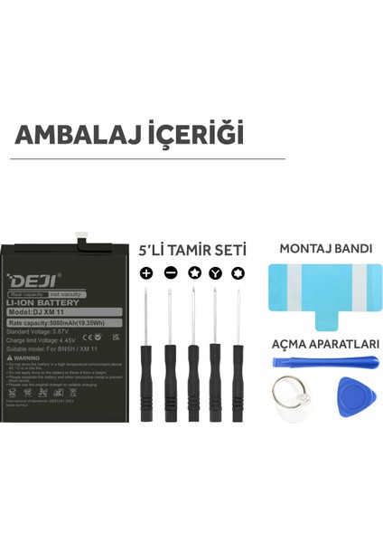 Poco M4 / Redmi Note 11E (5g) Mucize Batarya Deji BN5H fırsatları