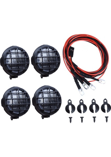 4 LED Beyaz Işık Abajur ile 1/10 Traxxas Hsp Rc Paletli Aksesuar Rc Araba Parçaları C (Yurt Dışından)