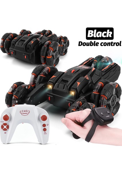 Rc Dublör Araba Beş Tekerlekli 2.4g Izle Hareket Kontrolü Tırmanma ve Sürüklenen Araba Doğum Günü Hediyesi Oyuncaklar Çocuklar Için-Siyah (Yurt Dışından) fiyatları