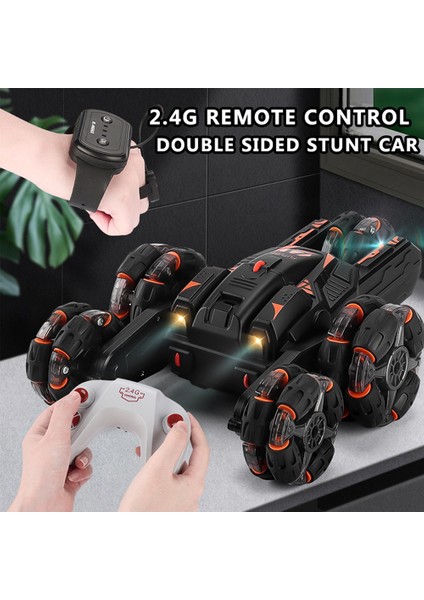 Rc Dublör Araba Beş Tekerlekli 2.4g Izle Hareket Kontrolü Tırmanma ve Sürüklenen Araba Doğum Günü Hediyesi Oyuncaklar Çocuklar Için-Siyah (Yurt Dışından) modelleri