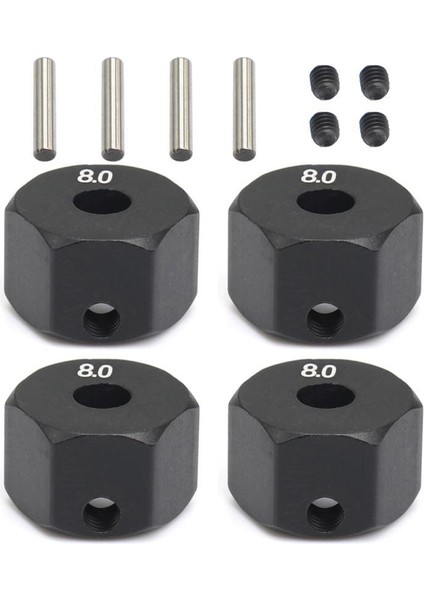 4 Adet 12 mm Tekerlek Altıgen Hub 1/10 Rc Paletli Eksenel SCX10 Traxxax Trx4 Tamiya Mst Rc Araba Parçası, 8mm (Yurt Dışından)