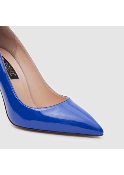 Kadın Stiletto [060061] , Mavi Rugan, 36 modelleri