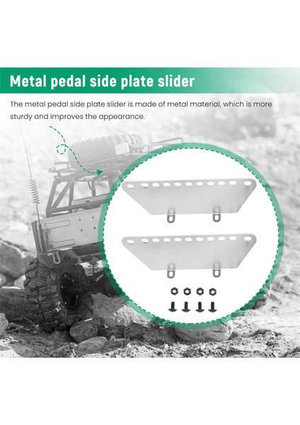 Metal Pedal Yan Plaka Kaydırıcı Mn D90 D91 D99S MN99S 1/12 Rc Araba Yükseltme Parçaları Aksesuarları (Yurt Dışından)