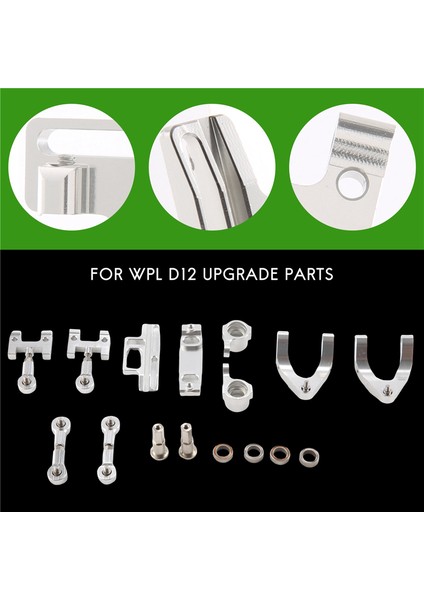 Metal Direksiyon Kupası Üst Alt Salıncak Kolu Koltuk Direksiyon Kaydırıcısı Wpl D12 1/10 Rc Araba Yükseltme Parçaları, 2 (Yurt Dışından)