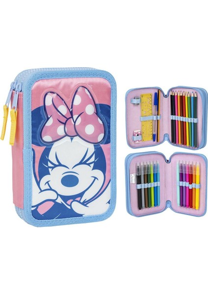 Ikili Kalem Kutusu Minnie Mouse Pembe 12,5 x 19,5 x 4,5 cm (Yurt Dışından)