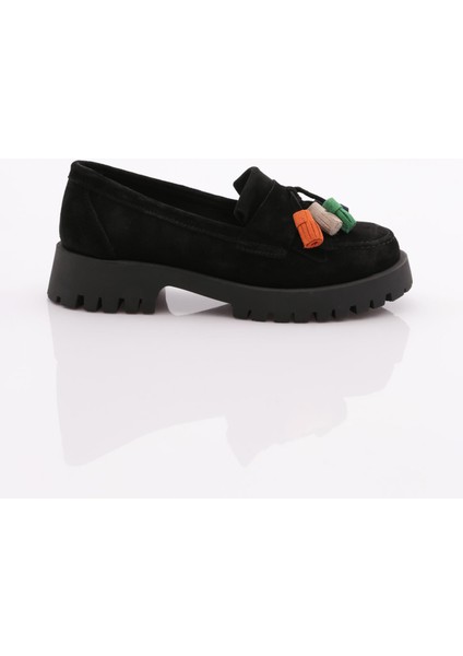 2836 Kadin Püsküllü Loafer Ayakkabi