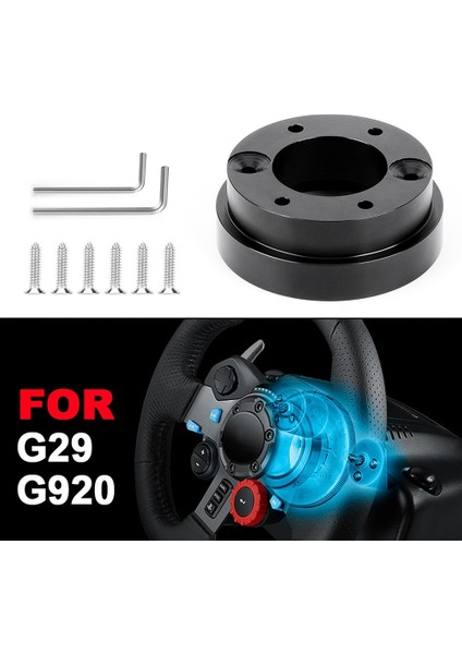 Logitech G29 G920 G923 70MM Adaptör Plakası Için 13 Inç Direksiyon Pcd Yarış Araba Oyunu Modifikasyonu-Siyah (Yurt Dışından)