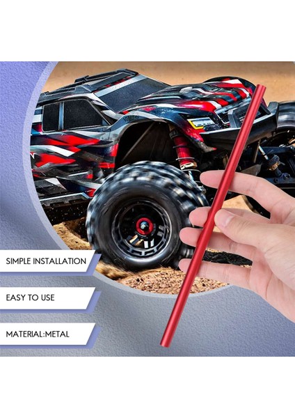 Metal Merkezi Tahrik Mili Merkezi Tahrik Mili 6855 1/10 Traxxas Slash 4x4 4WD Ralli 4x4 Rc Araba Parçaları, Kırmızı (Yurt Dışından) fiyatları