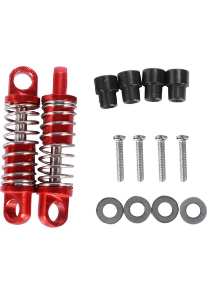 2 Adet 1/28 Rc Alüminyum Amortisörler Wltoys Rc Araba K969 K989 K999 P929 4WD Kısa Kulvar Drift Araba Yükseltme Parçaları-Kırmızı (Yurt Dışından)