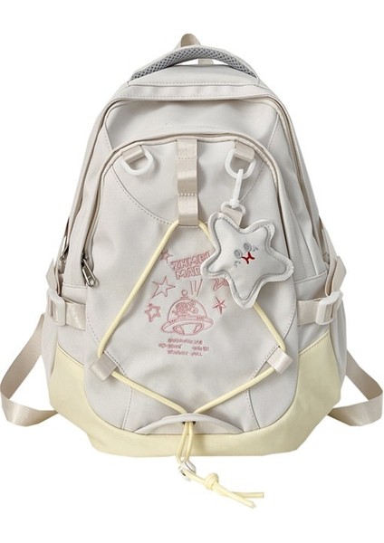 Ur Kore Tarzı Basit Kadın Üniversite Öğrencisi Okul Çantası Ortaokul Öğrencisi Sırt Çantası Büyük Kapasiteli Seyahat Çantası (Yurt Dışından)