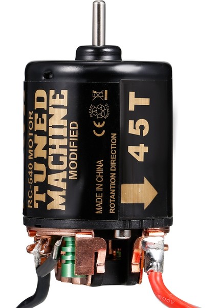 540 Fırçalı Motor Su Geçirmez 1/10 Rc Araba Paletli Eksenel SCX10 Traxxas Trx4 Redcat GEN8,45T (Yurt Dışından)