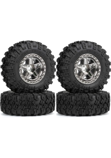 4 Adet 52MM Lastikler 1.0 Inç Naylon 5-Konuşmacı Beadlock Tekerlek Jantları Seti 1/24 Rc Paletli Araba Eksenel SCX24 Fms FCX24 ENDURO24,3 (Yurt Dışından)