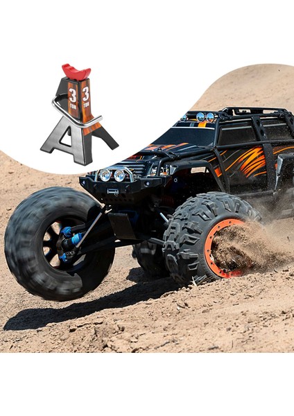 Adet Metal 3 Ton Simüle Kriko Yüksekliği Ayarlanabilir Tamir Braketi Sahne Aracı 1/10 Trx4 D90 CC01 Rc Tırmanma Araba Siyah (Oyuncak Modeli) (Yurt Dışından)