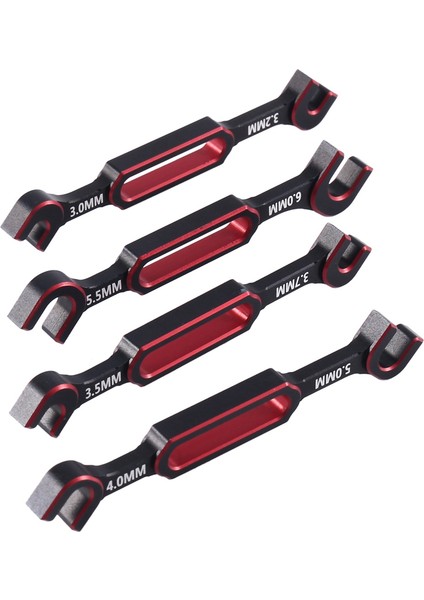 4 Adet Anahtarı 3-3.2 3.5-3.7 4-5 5.5-6mm Çift Uçlu Evrensel Anahtar Gerdirme Anahtarı Rc Araba Için Traxxas Eksenel SCX10,1 (Yurt Dışından)