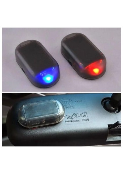 Araç Için Caydırıcı Solar Enerji Ile Şarj Olan Güçlü Yapışkanlı Işıklı Plastik Mini Sahte Alarm fiyatları