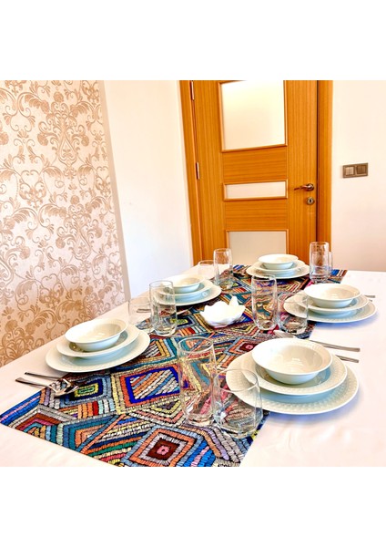 Premium Runner Masa Örtüsü Dekoratif Masa Örtüsü Balkon Masa Örtüsü fiyatları