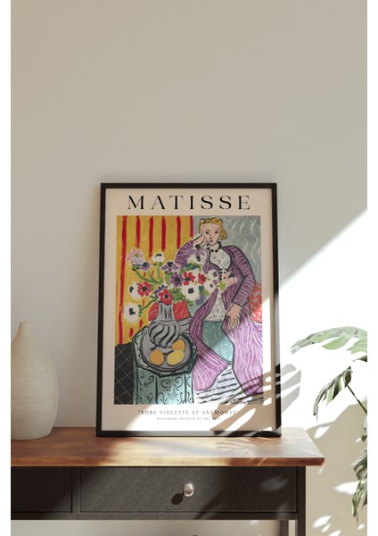 House Gorgeous Henri Matisse Robe Violette Et Anemones Tasarımlı Çerçevesiz Poster