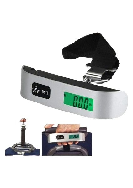 Seyahat Bavul Ağırlık Tartı Dijital LCD Ekran Çok Amaçlı Taşınabilir Bagaj Tartısı Max 50 kg
