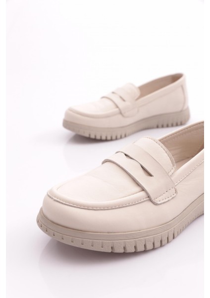 D24YA-3570 Kadın Deri Loafer Ayakkabı
