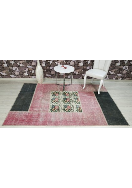 Madalyon Patchwork El Dokuma Antik Anadolu Halısı Flower Window fiyatları