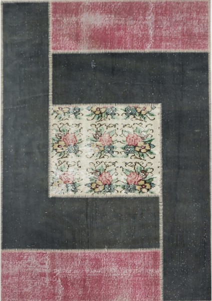 Madalyon Patchwork El Dokuma Antik Anadolu Halısı Flower Window modelleri