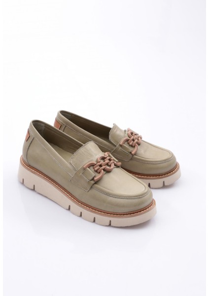 D24YA-3205 Kadın Deri Loafer Ayakkabı