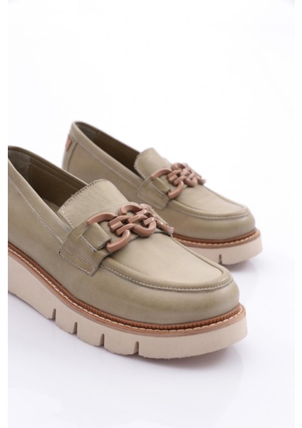 D24YA-3205 Kadın Deri Loafer Ayakkabı