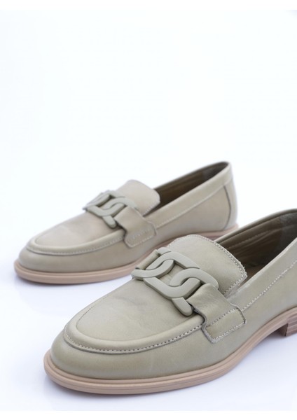 D24YA-3235 Kadın Deri Loafer Ayakkabı