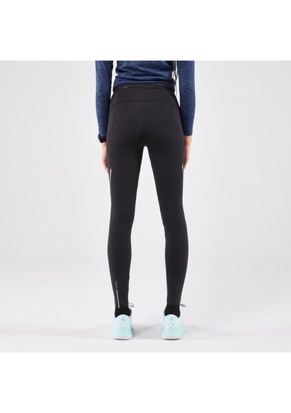 Kiprun Kadın Koşu Taytı - Siyah/Füme Rengi - Kiprun Run 500 Warm modelleri