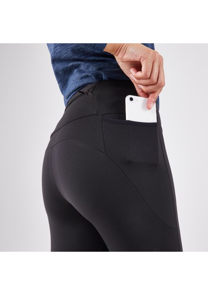 Kiprun Kadın Koşu Taytı - Siyah/Füme Rengi - Kiprun Run 500 Warm indirimleri