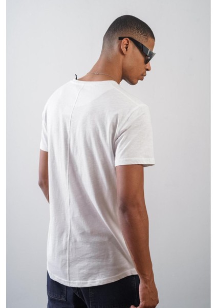 Unisex V Yaka Regular Kesim Penye Tişört 1010 fiyatları