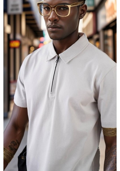 Erkek Polo Yaka Fermuarlı Regular Kesim Penye Tişört 1008 modelleri