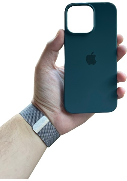 Meri Case Apple iPhone 16 Pro Uyumlu Logolu Içi Kadife Lansman Kılıf Arka Kapak