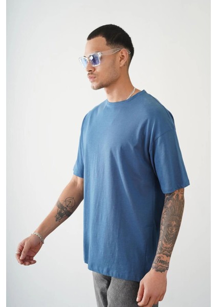 Unisex Pis Yaka Black On Black Baskılı Oversize Kalıp Tişört 1012 fiyatları