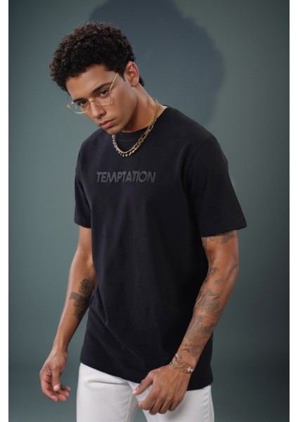 Erkek Enjeksiyon Baskılı Regular Fit Penye Tişört 1002 indirimleri